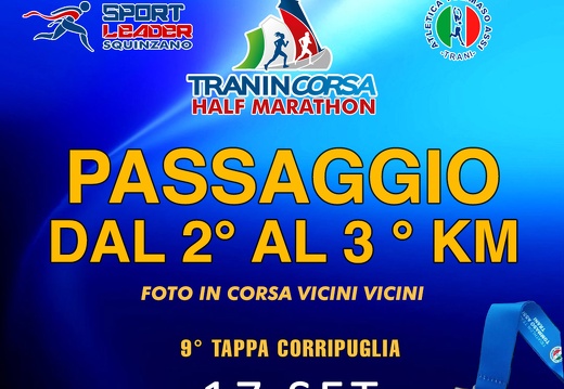 Passaggio dal 2° al 3° km.