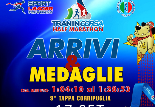 Arrivi / Medaglie dal minuto 01:04:10 al 01:28:53